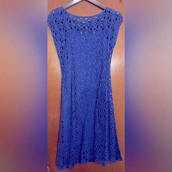 Lauren by Ralph Lauren crochet mini dress with slip - Picture 6 of 10